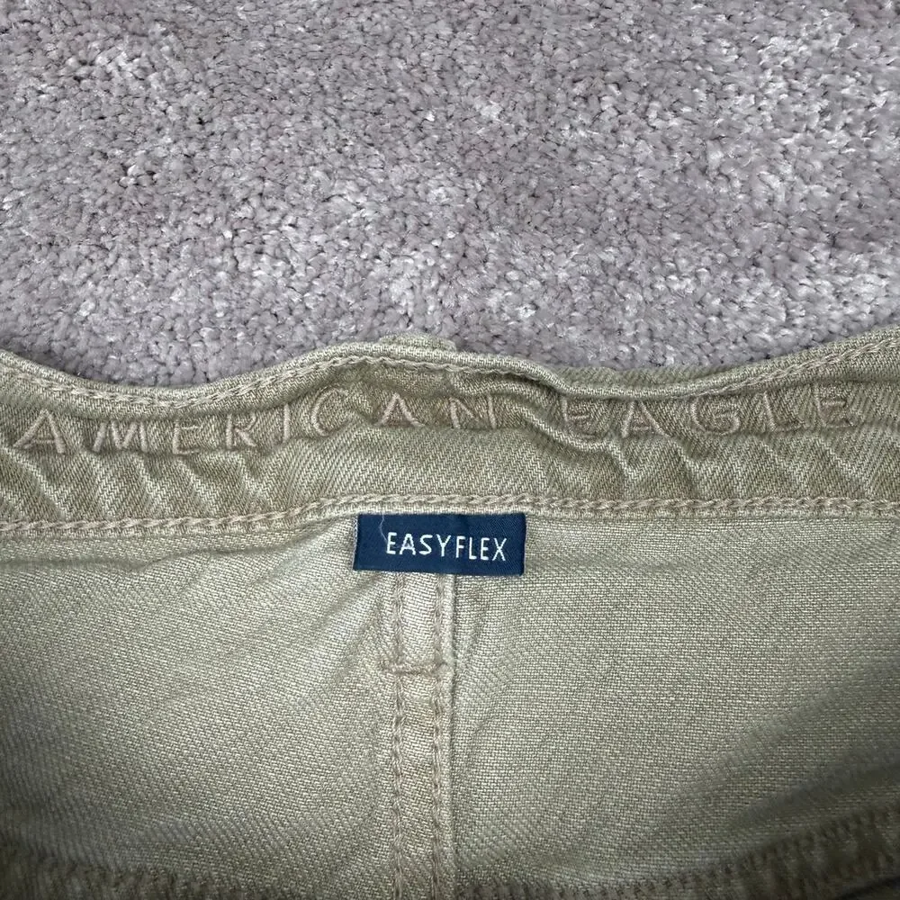 American Eagle EasyFlex Light Brown Denim Shorts Mens Size 36 Streetwear Utility